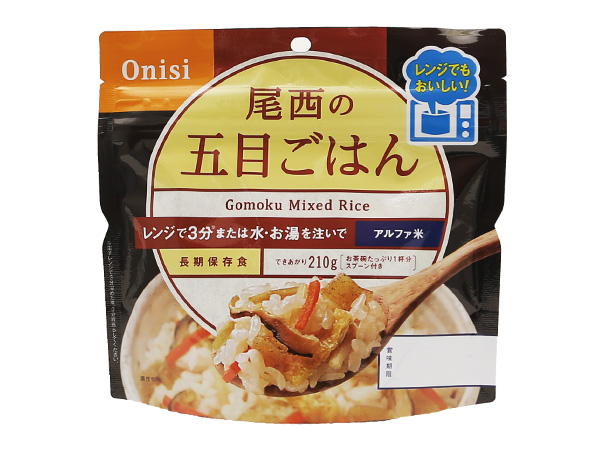 <span>80g尾西のレンジ+(プラス) <br>五目ごはん