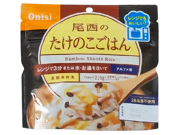 <span>80g尾西のレンジ+(プラス) <br>たけのこごはん